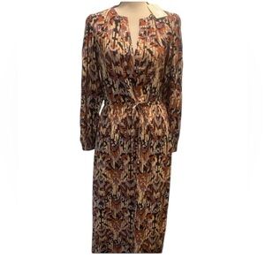 Women’s Maxi Long Sleeve Brown Black Cream Purple Dress New medium